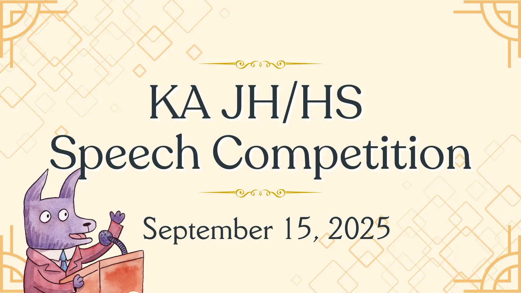 KA JH/HS Speech Competition - September 2025
