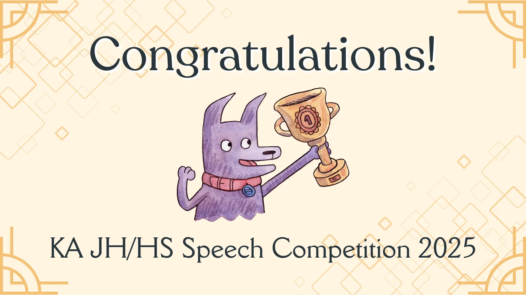 KA JH/HS Speech Competition 2025 Winners!